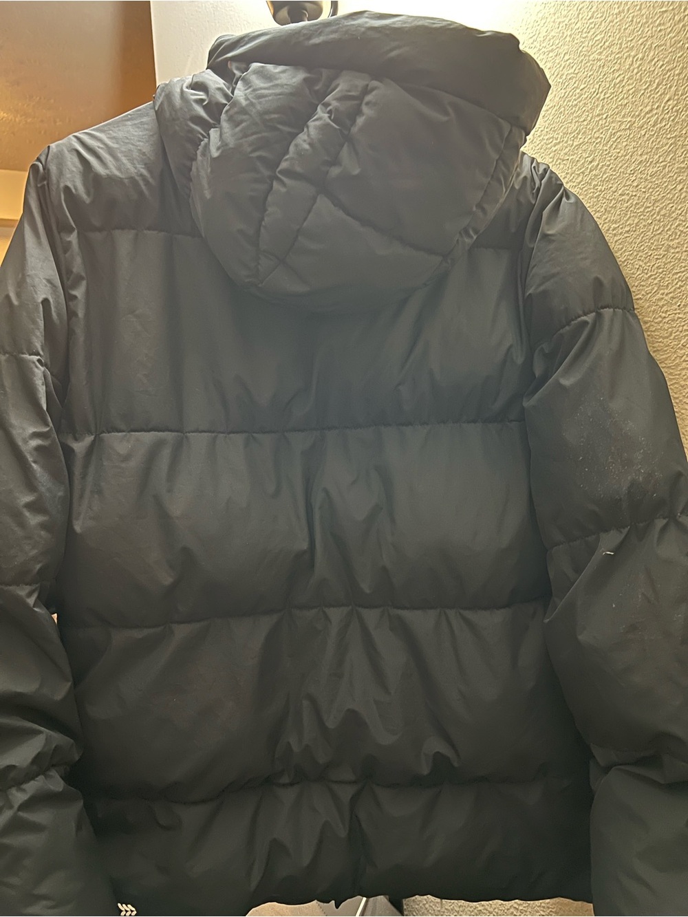 All in Motion Black Puffer Jacket Hooded Full Zip Water Wind Resistant - Picture 3 of 8